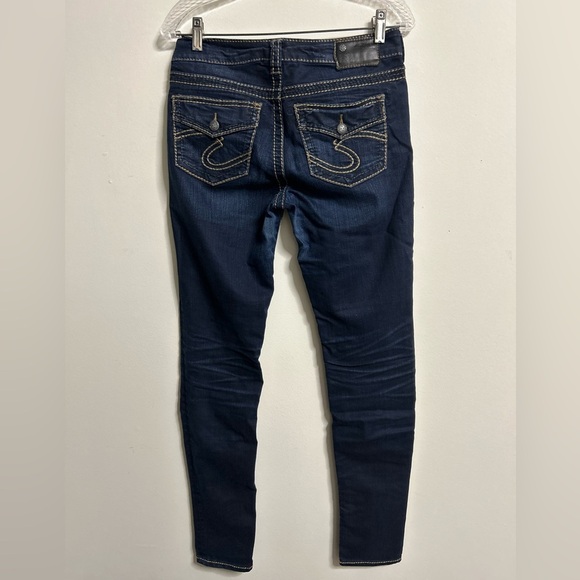 Silver Jeans Women's Skinny Jeans - Dark Blue - Picture 2 of 5